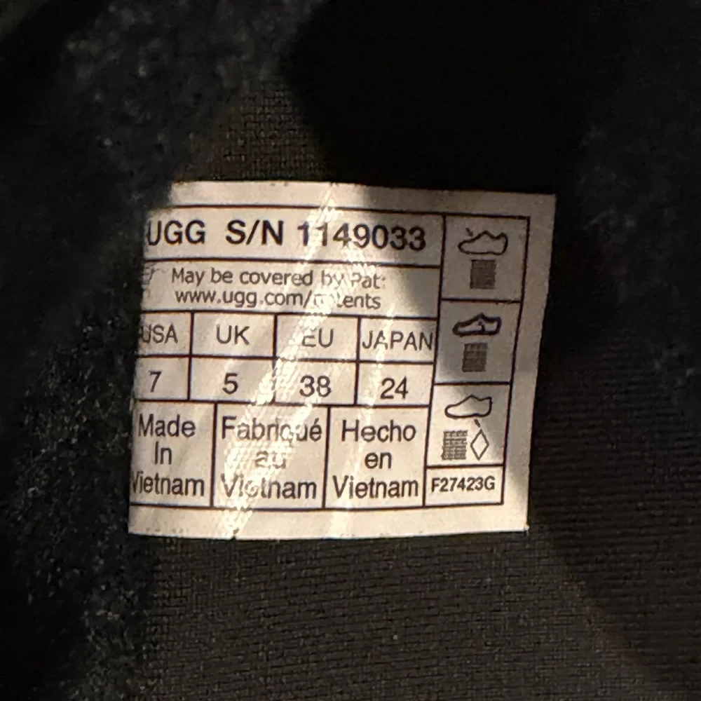 UGG Black Quilted Slip-On Footwear - Picture 5 of 5